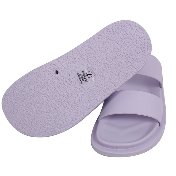 Green Comfort Slides Double Strap EVA flat Sandals - Picture 5 of 5